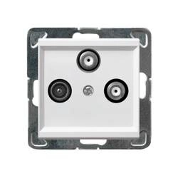 SONATA Gniazdo RTV-SAT z dwoma wyjściami SAT białe GPA-R2S/M/00 