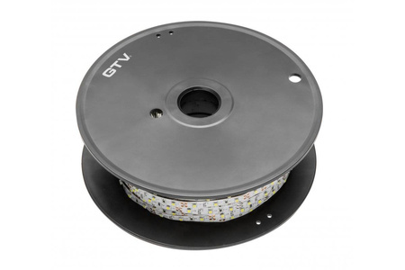 GTV Taśma Flash 3528, 300 LED neutralny biały 4000K, 24W/5m bez żelu 8mm, Rolka 50m, 12V