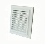 VENTIKA Kratka wentylacyjna 140x300mm z siatką i kołnierzem prostokątnym 100x255 mm biała EL300A
