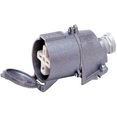 Gniazdo 63A/4 metalowe płaski bolec