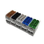 Blok dystrybucyjny - rozdzielczy HLAK 25 5P czarny, szary, brązowy, niebieski, zielony 2xAl/Cu 25mm²+16mm² 1000V AC/1500V DC